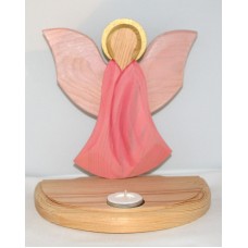 Ljusstake, rosa ängel 06