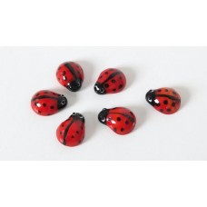 Glas, Nyckelpigor. 6-pack