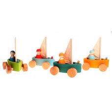 Segelbåt, hjul, 4 st