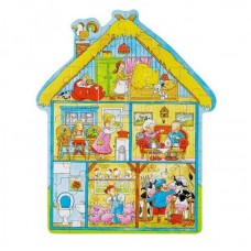Träpussel, Bondens hus, 43 bitar