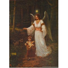 Poster,He1272 Skyddsängel m Rödluvan