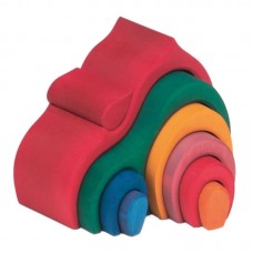 Kullestuga, röd, 9 delar