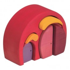 Port-stuga, röd, 6 delar