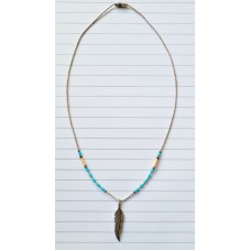 Silver, halsband Fjäder