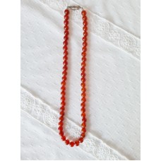 Silver, Collier Karneol