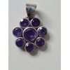 Silver, hänge Ametist