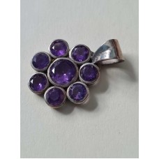 Silver, hänge Ametist