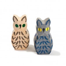 Ugglor, 2st, vit och blå