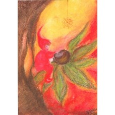 VykortBeS1012 Pyssling, kastanj