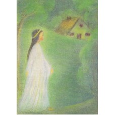 Vykort,M714 Snövit i skogen