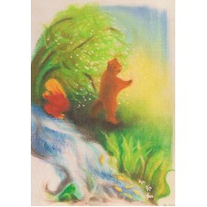 Vykort,M764 Vid vattenfallet