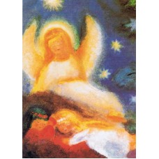 Vykort,M985 Barn med ängel
