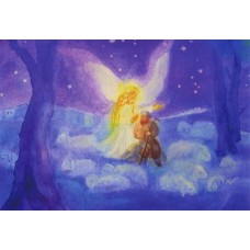 Vykort,R5080 Ängel hos herdarna