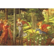 Vykort,R0679 Änglar i trädgård