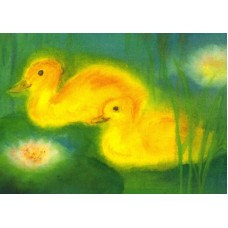 Vykort,R3074 Ankor i dammen