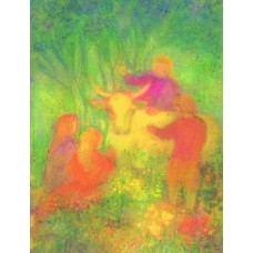 Vykort,R3977 Vår lilla ko