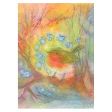 Vykort,R5301 Rödhakens vårdröm