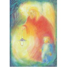 Vykort,R5534 Skyddsängel med pojke