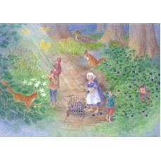 Vykort,R5586 Småfolk i skogen