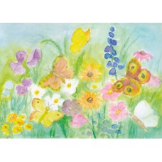 Vykort,R5622 Fjärilar, blommor