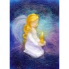 Vykort,P49 Ängel, flicka med ljus