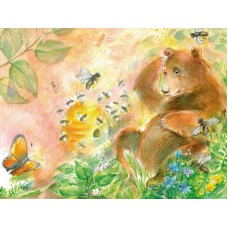 Vykort,Vr001 Honungsbjörn