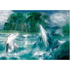 Vykort,Vr101 Delfiner