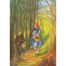 Vykort,W2007 Rödluvan