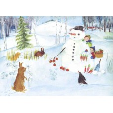 Vykort,W5006 Snögubbe