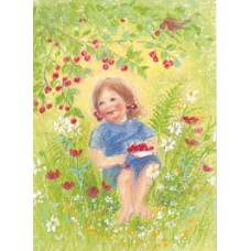 Vykort,Mz351 Äta körsbär