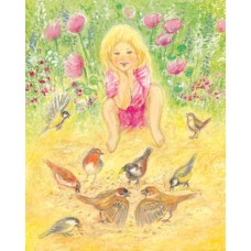 Vykort,Mz358 Mata fåglarna