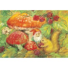 Vykort,Mz401 Pyssling med ekorre