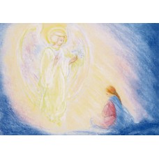 Vykort,Mz414 Ängel hos Maria - Advent