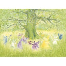 Vykort,Mz441 Älvdans med vårblommor