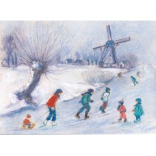 Vykort,Mz449 Åka skridskor