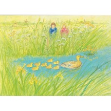 Vykort,Mz458 Barn vid sjökanten